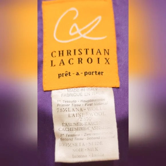 Christian Lacroix Stunning Luxurious Wool & Cashmere Coat. - Picture 7 of 8